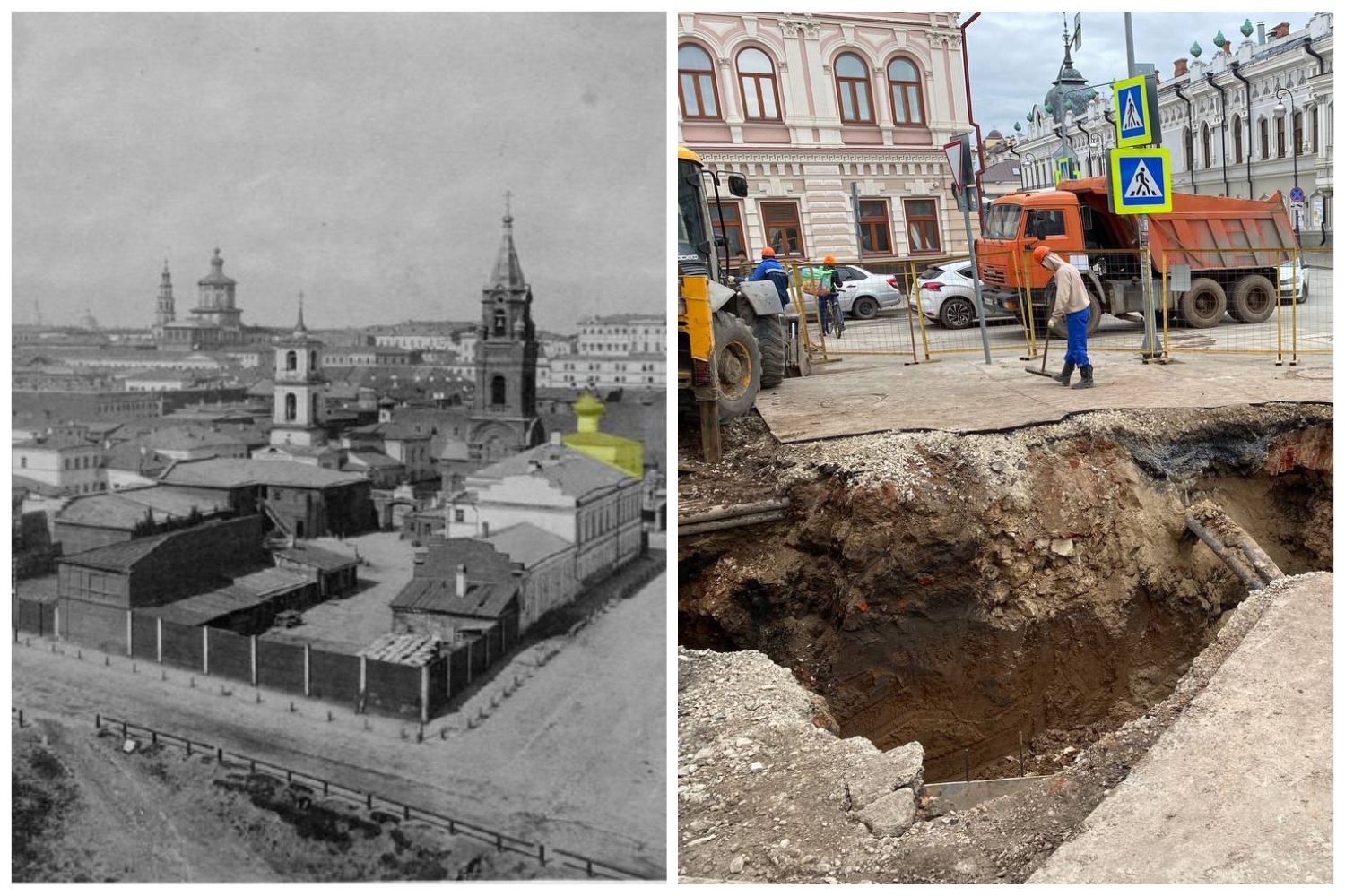 Под землей нашли часть старинной церкви в Казани 