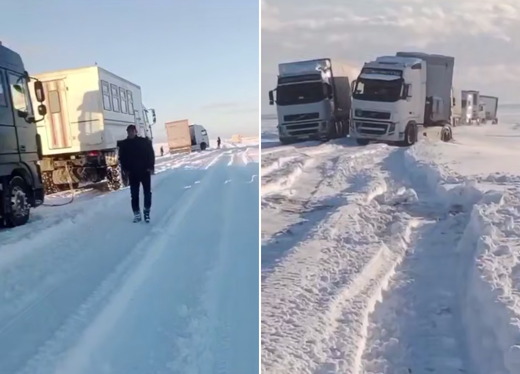 15 пассажиров вызволили спасатели из автобуса на зимней трассе