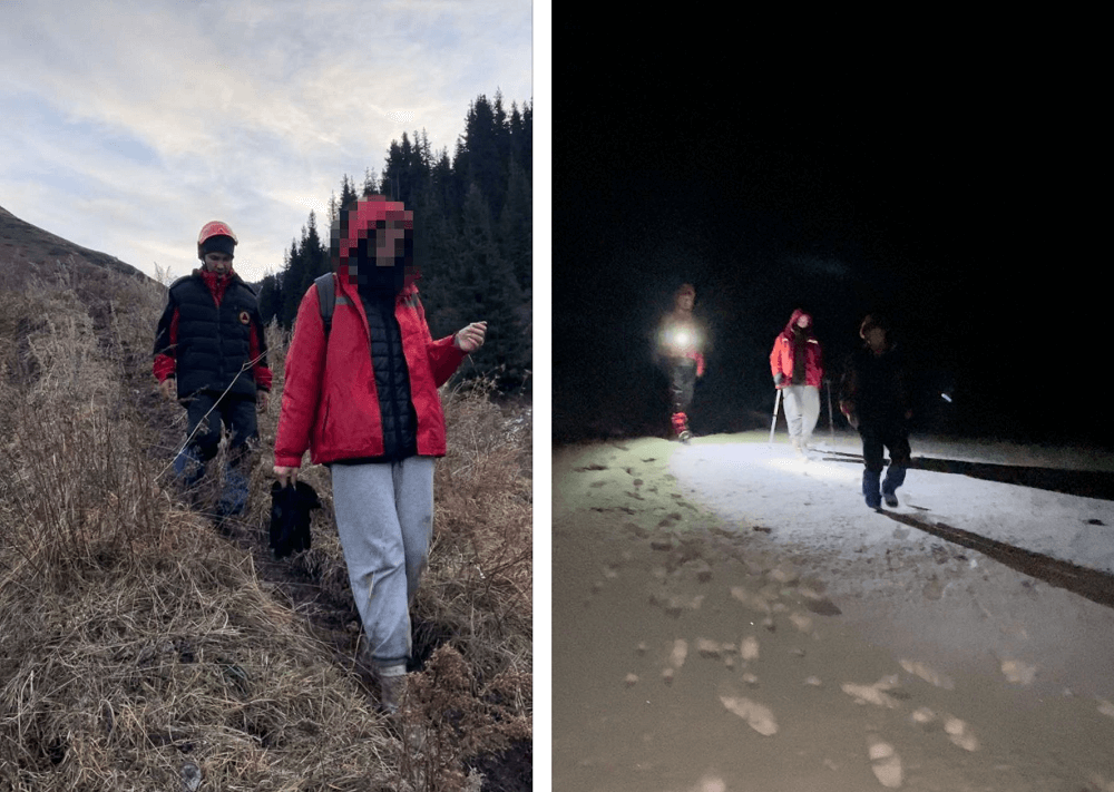 Больше 16 часов спасатели искали туристку в Каскеленском ущелье