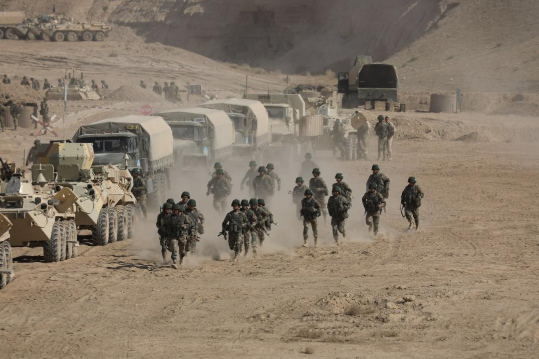 Казахстанские военные участвуют в совместном учении сил ОДКБ в Кыргызстане