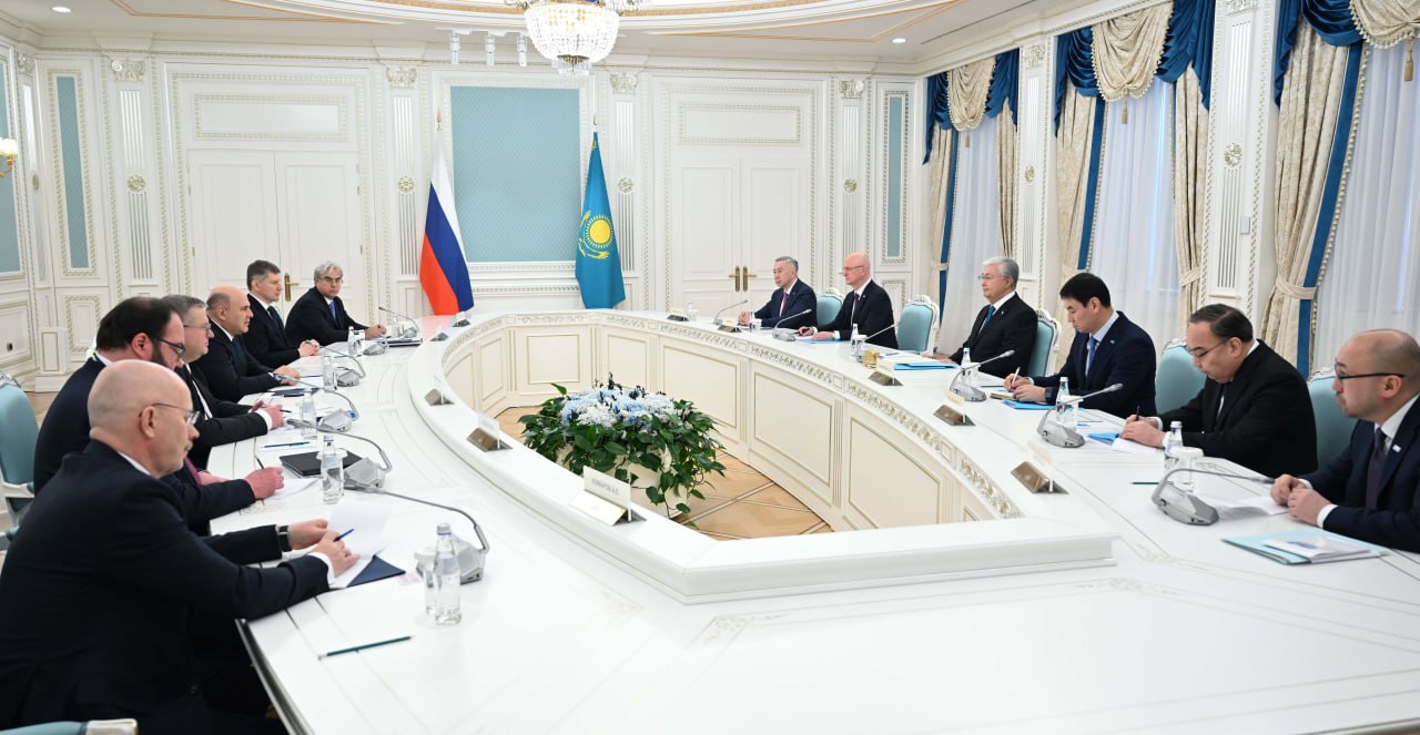 Касым-Жомарт Токаев встретился в Акорде с Михаилом Мишустиным