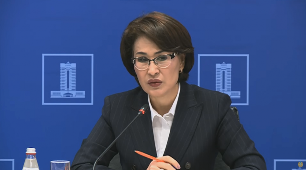 Министр здравоохранения Акмарал Альназарова Фото 1. Министр здравоохранения Акмарал Альназарова.png