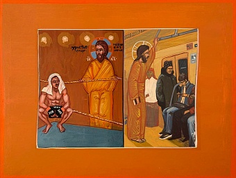 Христос всегда рядом: художник изобразил Спасителя в житейских ситуациях