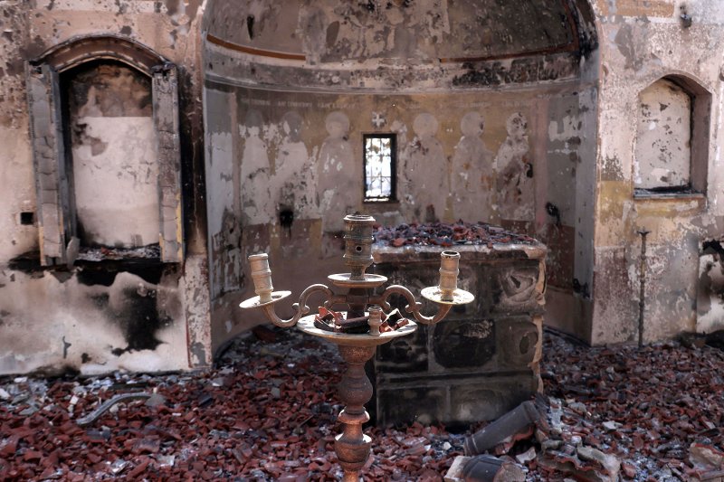 Храм святого Иоанна Русского сгорел на Кипре 