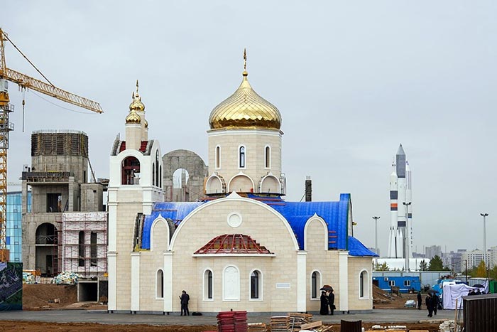 Патриарх Кирилл освятил новый храм в Астане и обратился к казахстанцам