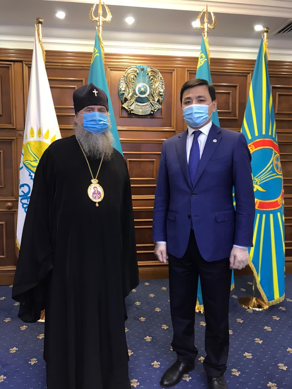 Аким Нур-Султана Алтай Кульгинов и митрополит Александр обсудили вопросы взаимодействия в период действия карантина