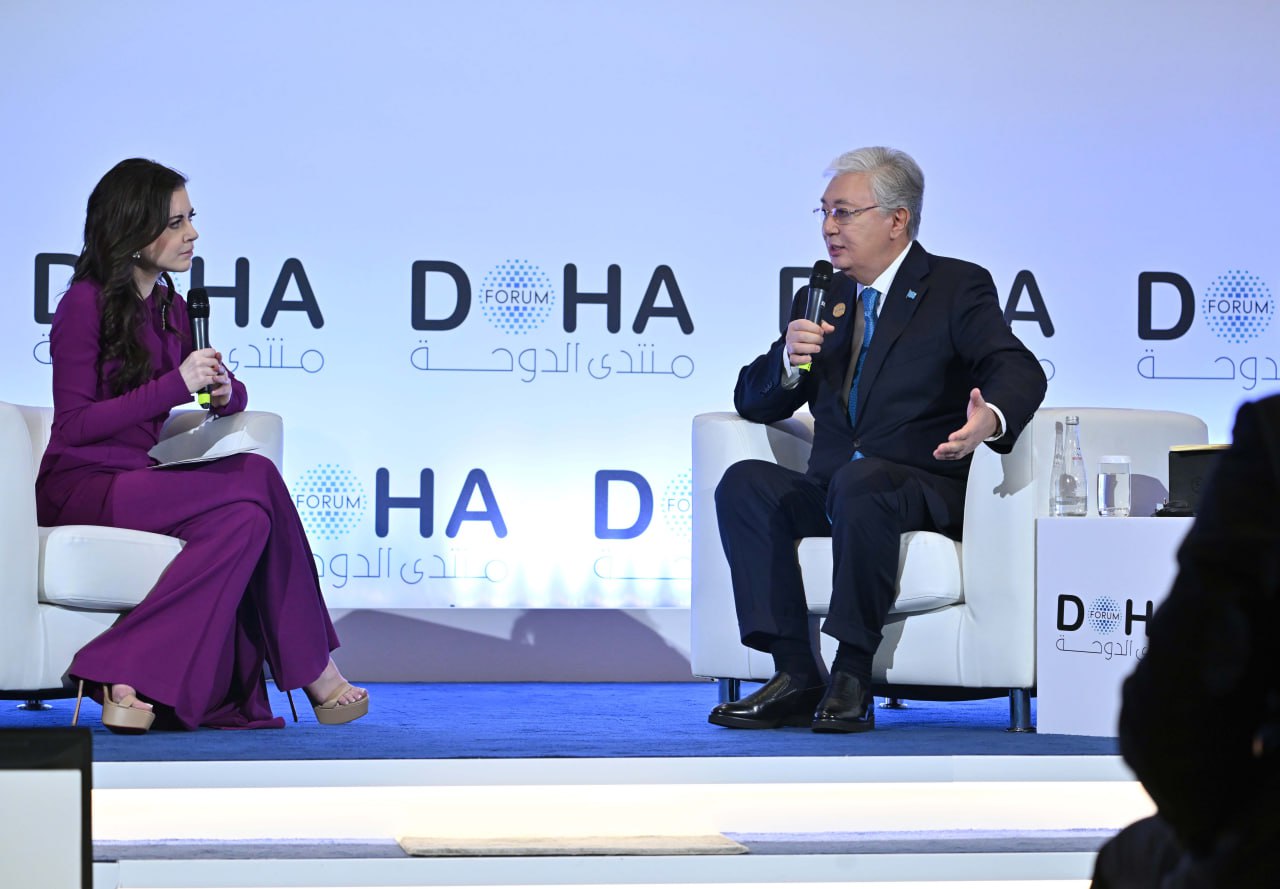 Касым-Жомарт Токаев выступил на панельной сессии Doha Forum Касым-Жомарт Токаев выступил на панельной сессии Doha Forum