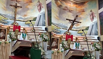 Священник погиб во время службы из-за падения креста 
