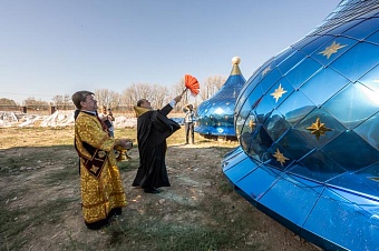 В Талдыкоргане освящены купола нового храма 